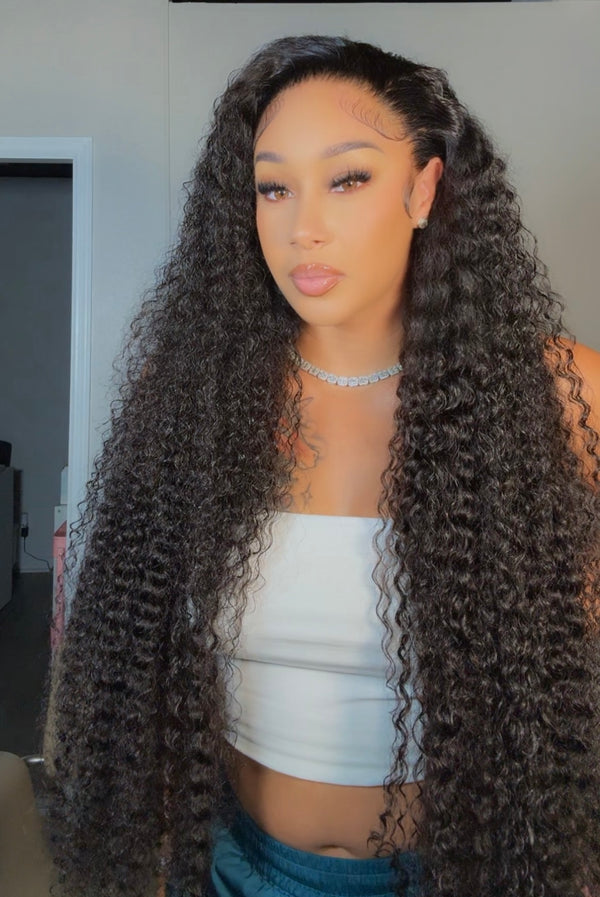 13x6 Curly Frontal Wigs HD 200% Density